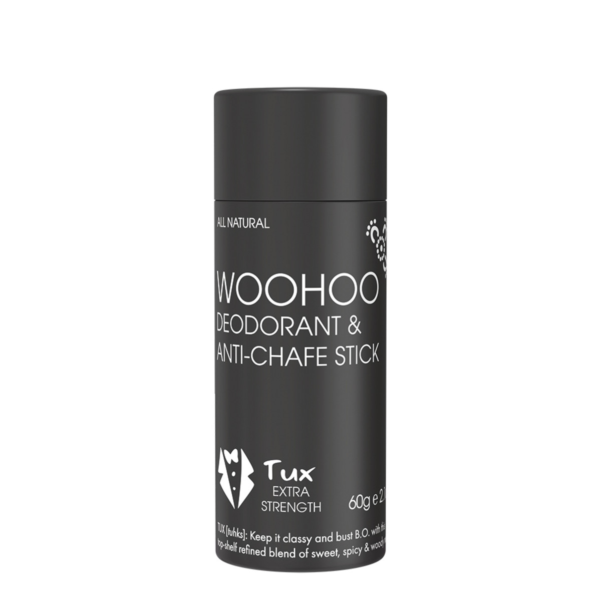 Woohoo Deodorant & Anti-Chafe Stick Tux (Extra Strength) 60g